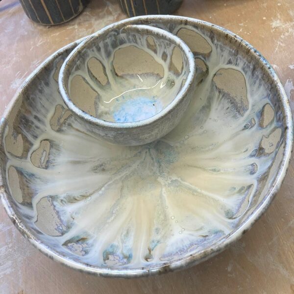 Blue Chip and Dip bowl